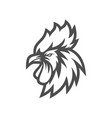 chicken rooster head mascot sport esport logo vector image