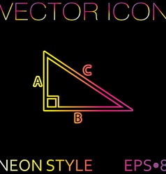Triangle math symbol icon geometry learning Vector Image