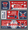 baseball sport league cup tournament equipment vector image