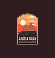 castle rock state park badge template vector image