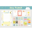 cute calendar daily planner vector image