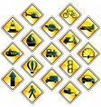 traffic icons vector image vector image