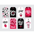 valentines day gift tag set collection vector image