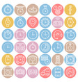 clock watches and time related icon set bold line vector image vector image