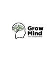 grow mind tree logo designs for medical vector image