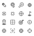 line target icon set vector image vector image