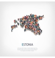 people map country estonia vector image