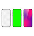 smartphone with blank touch screen and abstract vector image