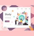 study website landing page design template vector image