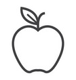 apple line icon food and fruit graphics vector image