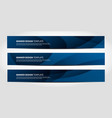 banners with abstract geometric blue vector image