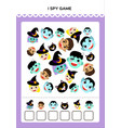happy halloween i spy math game for kids vector image