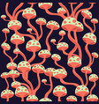 seamless pattern with toxic mushrooms graphics vector image vector image
