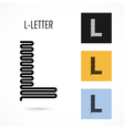 creative l - letter icon abstract logo design vector image