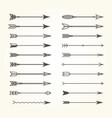 set of bow arrows - ethnic archery arrows vector image