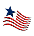 american wave flag symbol independence day vector image vector image