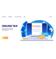 online tax landing page digital form vector image