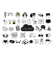 scandinavian children doodles sketches vector image