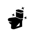 toilet icon in flat style vector image