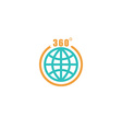 travel circle mockup logo globe arrow with 360 vector image