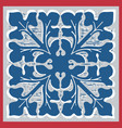 abstract simple floral rosette in a square vector image vector image