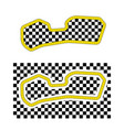 flag sport race track set vector image vector image