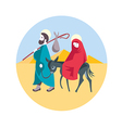 mary and joseph flee to egypt nativity jesus illus vector image