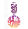 may is asian pacific american heritage month vector image