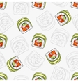 sushi seamless pattern vector image