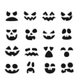 pumpkin faces halloween evil devil face scary vector image vector image
