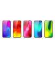 smartphone with touch screen and abstract colorful vector image