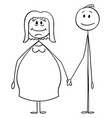 cartoon heterosexual couple obese vector image