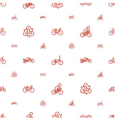 cycle icons pattern seamless white background vector image vector image