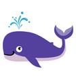 whale icon ocean animal cartoon wild fauna vector image