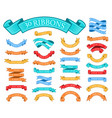 ribbons set - flat collection vector image