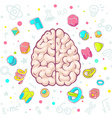 colorful of model human brain top view vector image