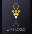 grapes logo design element vector image
