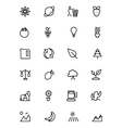 nature and ecology line icons 2 vector image