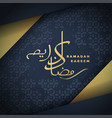 ramadan kareem islamic greeting card background vector image