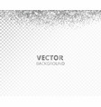 sparkling glitter border frame falling silver vector image vector image