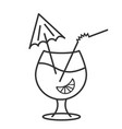 cocktail glass icon alcoholic drink vector image