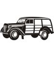 retro mini van vector image