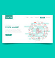 stock market concept with circle icon for website vector image