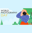 world photography day poster vector image vector image