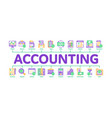 financial accounting minimal infographic banner vector image