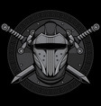 helmet warrior logo vector image