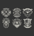 military usa set monochrome poster vector image