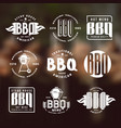 set of barbecue labels and emblems vector image