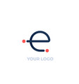 logo e letter design vector image
