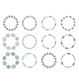 set of ethnic style round ornaments frames vector image
